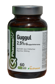 Guggul Extrakt, 60 Kapseln, bei Arthritis, Rheuma, Gelenkschmerzen, Zysten, Pickel, Hautunreinheiten