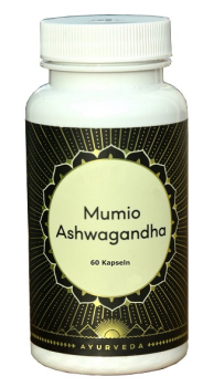 Mumijo mit Ashwagandha, 60 Kapseln, stärken, revitalisieren, beruhigen, in der Rekonvaleszenz, bei Stress, psychischen Belastungen