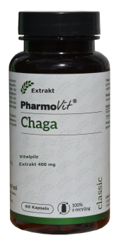 Chaga extract, vital mushroom for immune system, gastrointestinal area, liver, pancreas, skin, 90 capsules