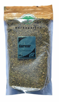 getrocknete Blätter von Gymenma Sylvestre, Gurmar, Herkunftsland Indien