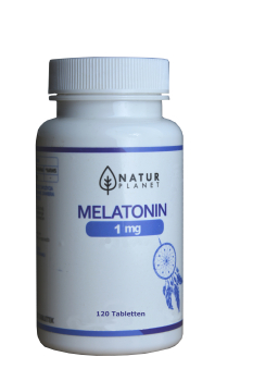 Melatonin 1mg, 120 Tabletten bei Schlafstörungen, Einschlafproblemen, verkürzt Einschlafzeit, zum Einschlafen, Einschlafhilfe