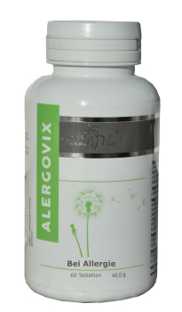 Alergovix, effektiv, nebenwirkungsfrei, gegen Allergie, Heuschnupfen, pflanzliche Extrakte, 60 Tabletten, bis zu 2 Tabletten täglich, Monatspackung