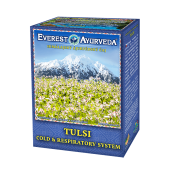 Tulsi, 100g, Ayurvedic herbal mixture for a cold with Indian basil, antibacterial, antiviral, dissolves phlegm, lowers fever, loose tea