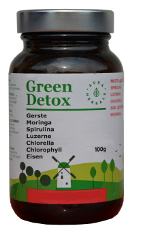 Green detox, 72 Presslinge, entsäuern, mit wichtigen Mineralstoffen, Vitaminen, Gerste, Moringa, Spirulina, Luzerne, Chlorella, Eisen