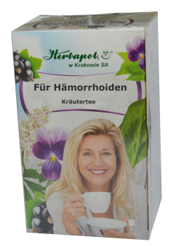 Herbal tea in 6-herb hemorrhoids, 20 x 2 g, 40g - anti-inflammatory, antibacterial, decongestant, silent bleeding, strengthen blood vessels in the colon