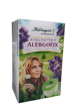 Allergo Fix tea, 20 tea bags x2g, with 9 herbs, effectively remedies allergy of any origin, hay fever, burning eyes, cleans and liberates airways, maintains performance