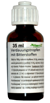 Digestive drops with bitter substances, 35 ml, for flatulence, loss of appetite, cramps in the gastrointestinal tract, for digestion •