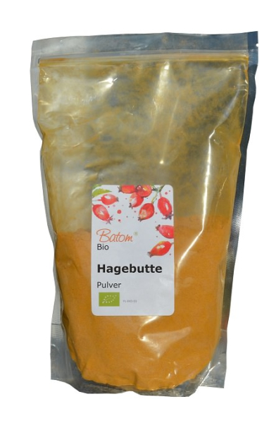 Hagebutte Früchte Bio Pulver, 250g zermahlen, natürliches Vitamin C