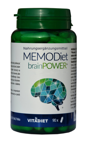 Power for the brain, 90 caps, 5 herbal extracts, for good concentration, ear function, blood circulation, with L-tyrosine, vitamins