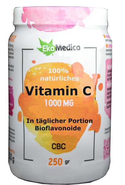 Natürliches Vitamin C, Pulver, 250g aus Hagebutte, Emblica officinalis, Camu Camu, Acerola als Zusatz zur Smoothis, Speisen, Säften