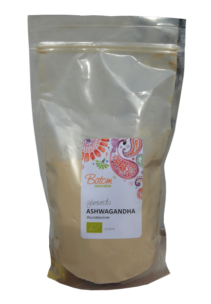 Ashwagandha Organic, Withania somnifera, grind powder, strengthens nerves, improves sleep, for anxiety, anti-inflammatory, general tonic, aphrodisiac man, woman