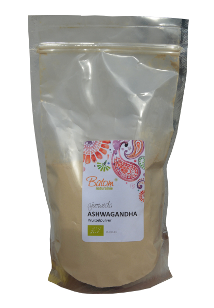 Ashwagandha Bio, Withania somnifera, zermahlen, Pulver, stärkt Nerven, verbessert Schlaf, bei Angstzuständen, entzündungshemmend, allgemein stärkend, Aphrodisiakum man, frau