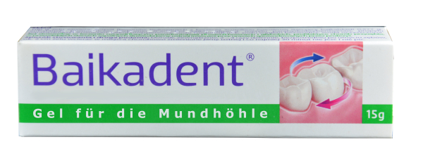 Baikadent, Gel mit Baikal Helmkraut, 15g, antibakteriell, gegen Viren, pilze, bei schlechtheilenden Wunden, wund und heilsalbe, Entzündung im Mund, Zahnfleichentzündung, Parodontitis