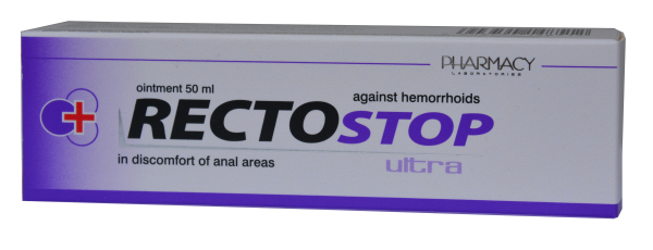 Rectostop Ultra Akut, ointment with applicator for hemorrhoids, for the anal area, antibacterial, regenerates the skin, strengthens the blood vessels