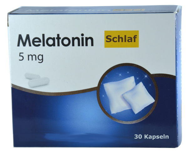 Melatonin 5mg mit Magnesium und Vitamin B6, 30 Kapseln, bei Schlafstörungen, Einschlafproblemen, verkürzt Einschlafzeit,