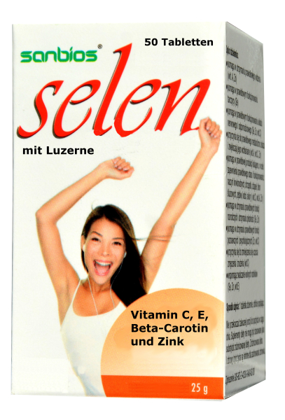 alfalfa with zinc, selenium, vitamins E, C, B-caroten, 50 tablets - for menopausal complaints, for more vitality, slowing down the aging process