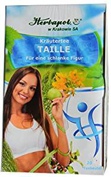 Taille - Kräutertee für eine schlanke Figur, entwässert, löst Ödeme auf, verbessert Verdauung,Teebeutel, 20 x 2g, 40g