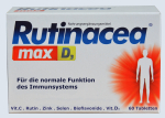 Rutin mit Vitamin C, D3, Zink, Selen, Zitrusflavonoiden - für optimale Funktion des Immunsystems, verkürzt Dauer der Erkältung und Grippe, kräftigt Kapillargefäße bei Krampfadern und Hämorrhoiden, Rutinacea max